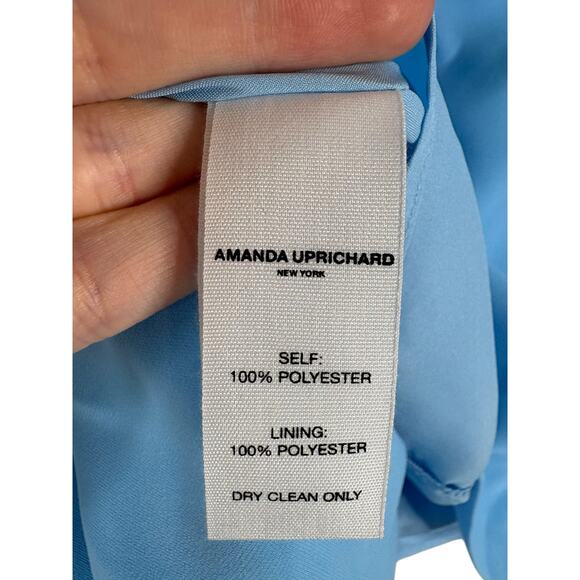 Amanda Uprichard Ace Mini Dress Square Neck Party Cocktail Beachy Pacific Size S - Picture 10 of 10